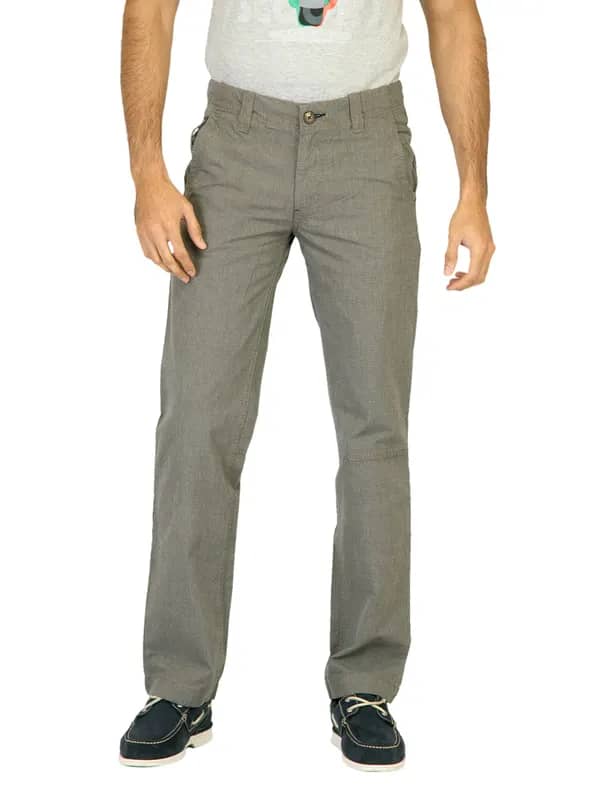 Probase Men Check Black Trousers