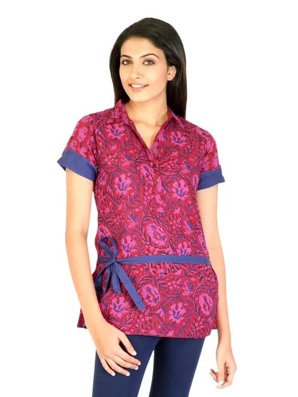 Mother Earth Women Renu Pink Kurtis