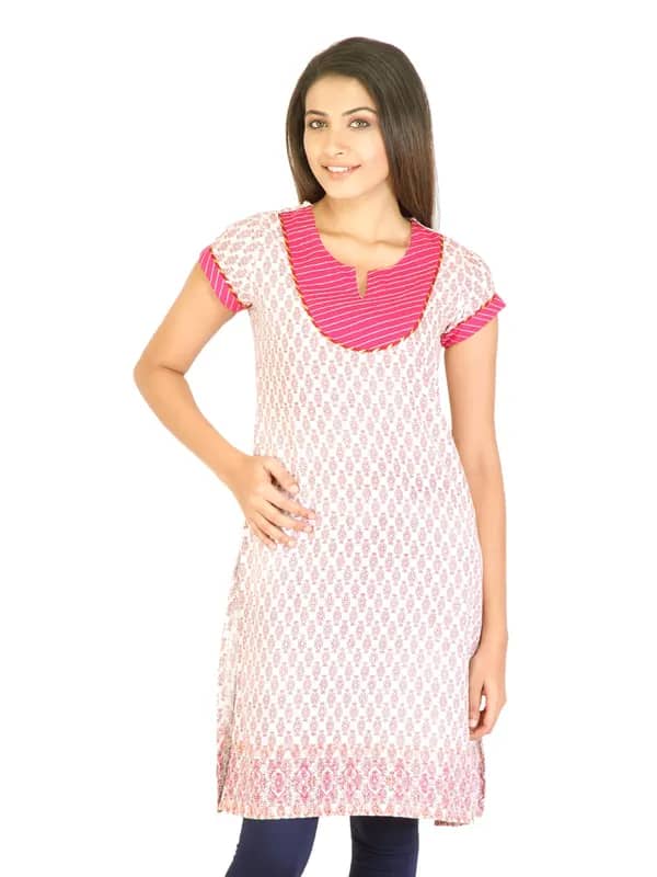 Mother Earth Women Sajiya Collt White Kurtas
