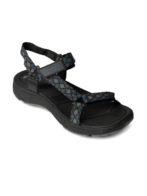 Skechers Women Double Agent Black Sandals