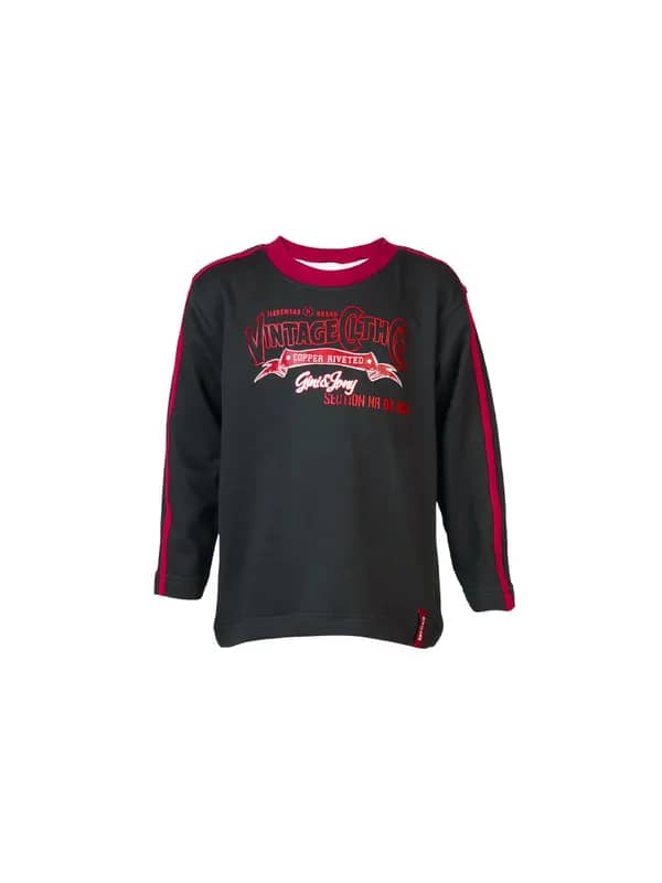Gini and Jony Kids Boys Printed Black Sweatshirts