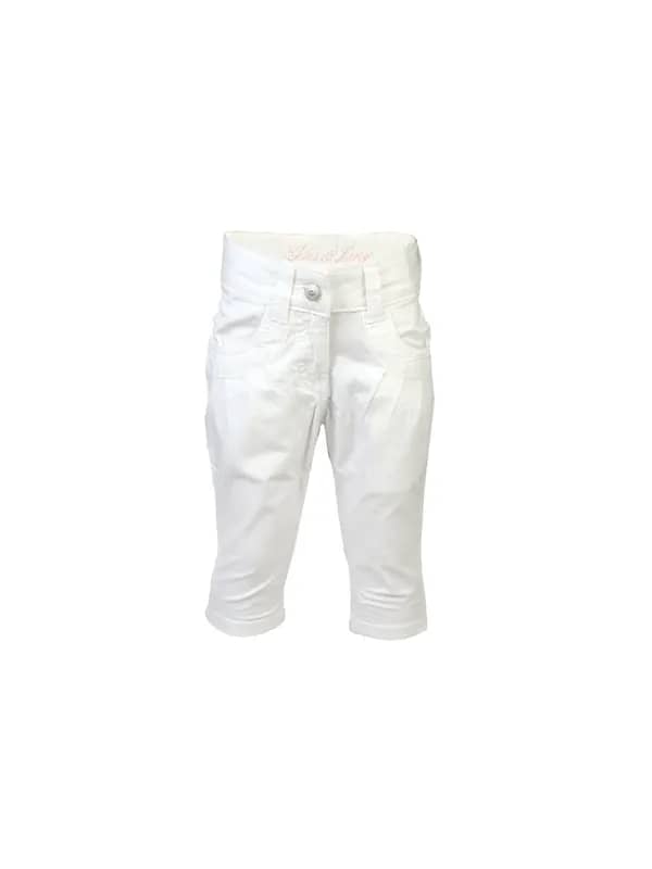 Gini and Jony Kids Girls Solid White Capris