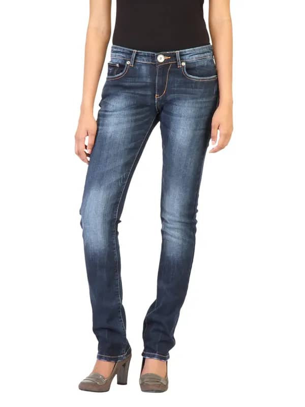 Spykar Women Washed Blue Jeans