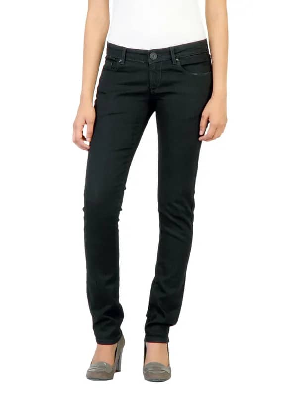 Spykar Women Washed Black Jeans