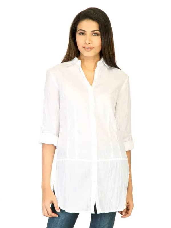 United Colors of Benetton Women Solid White Shirts