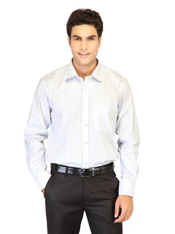 Genesis Men Blue Stripe Shirt