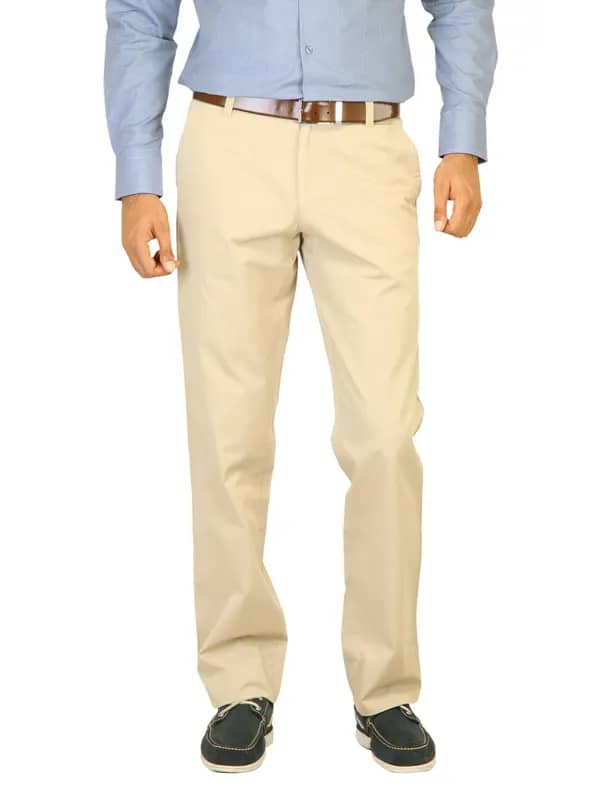 Belmonte Men Solid Khaki Trousers