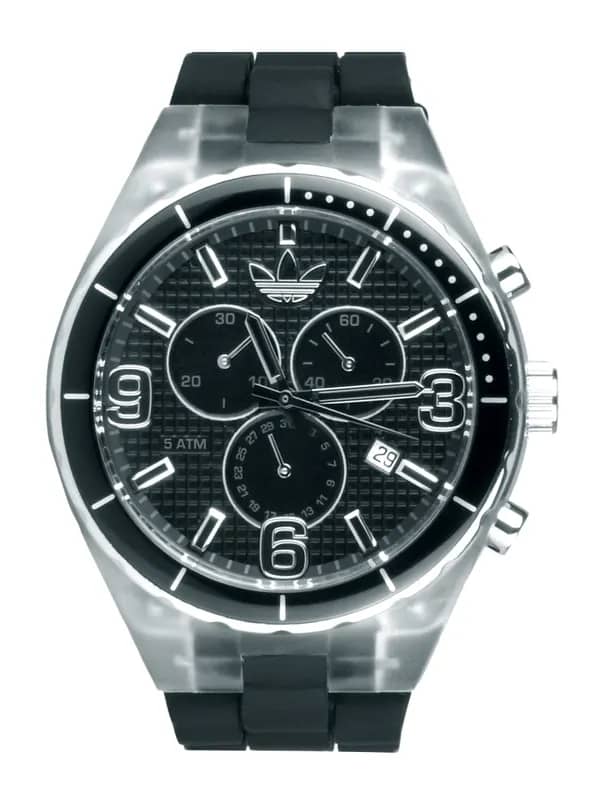 ADIDAS Unisex Three Small Dials Black Watches