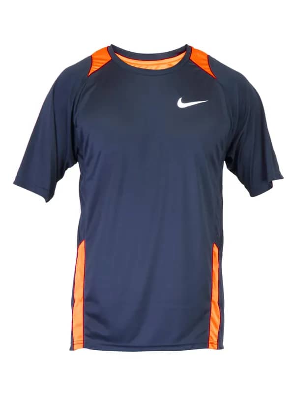 Nike Men Solid Navy Blue Jerseys