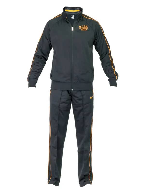 Nike Men Solid Black Tracksuits