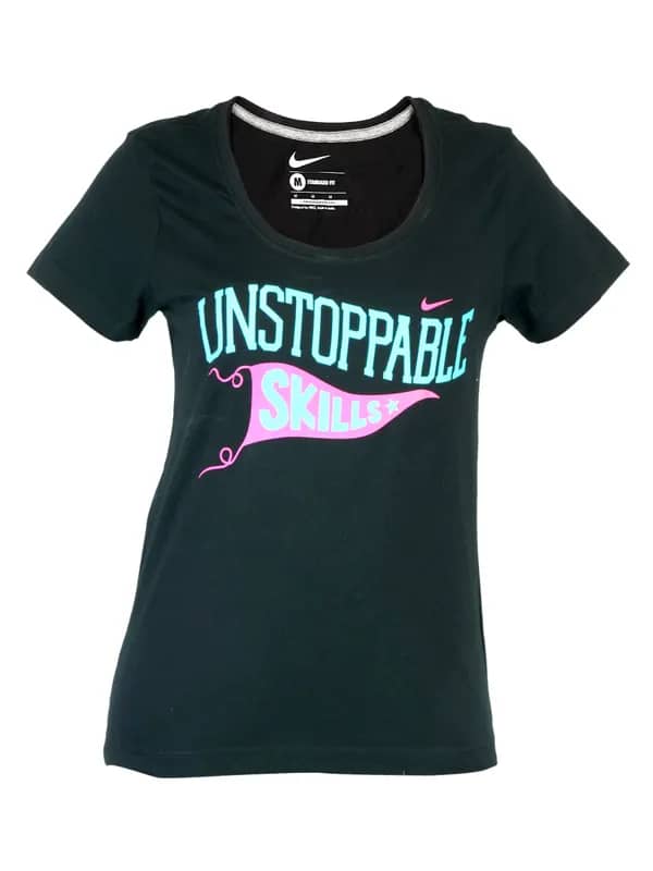 Nike Women Printed Black Tshirts