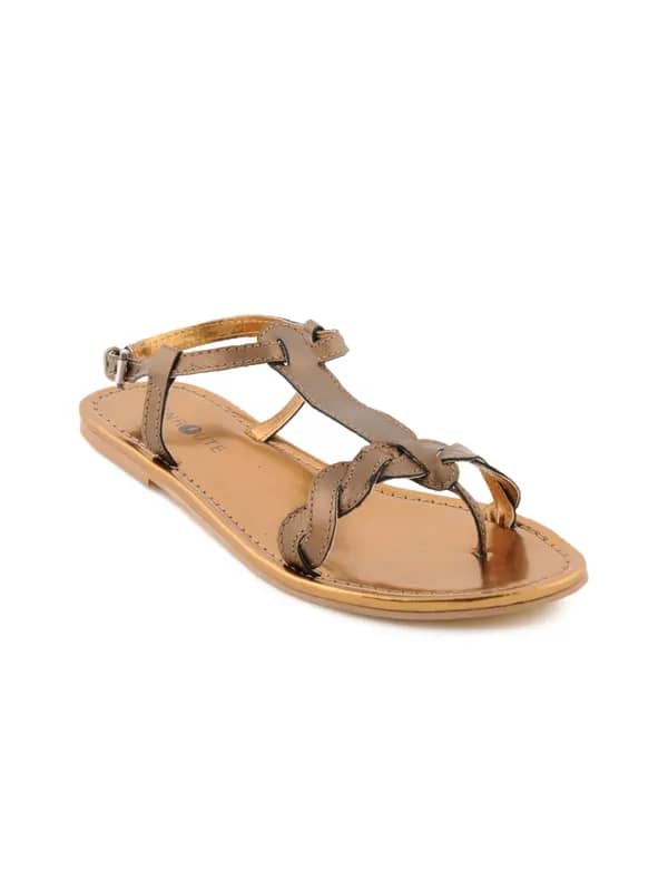 Enroute Women Casual Gold Flats