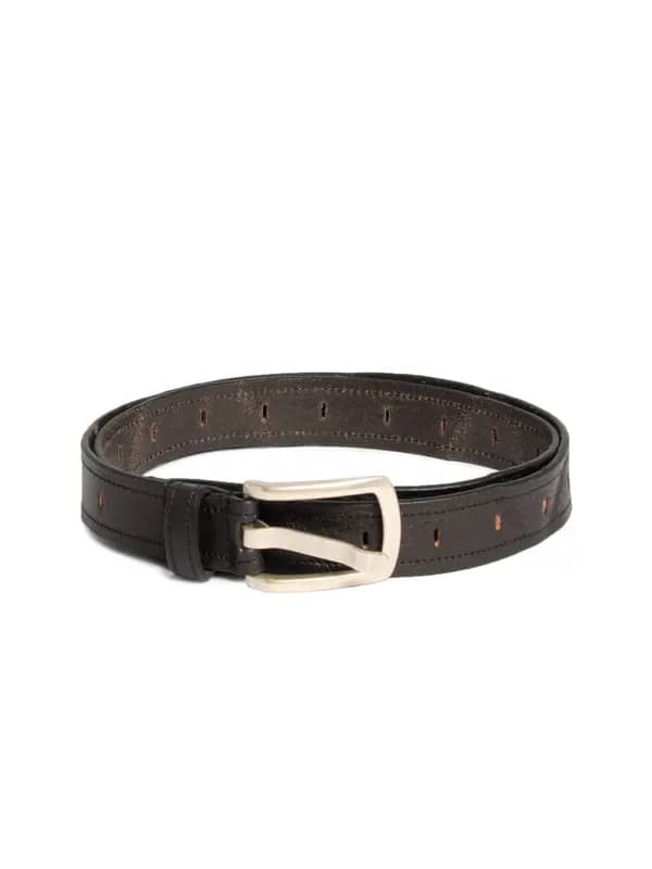 United Colors of Benetton Men Solid Black Belts