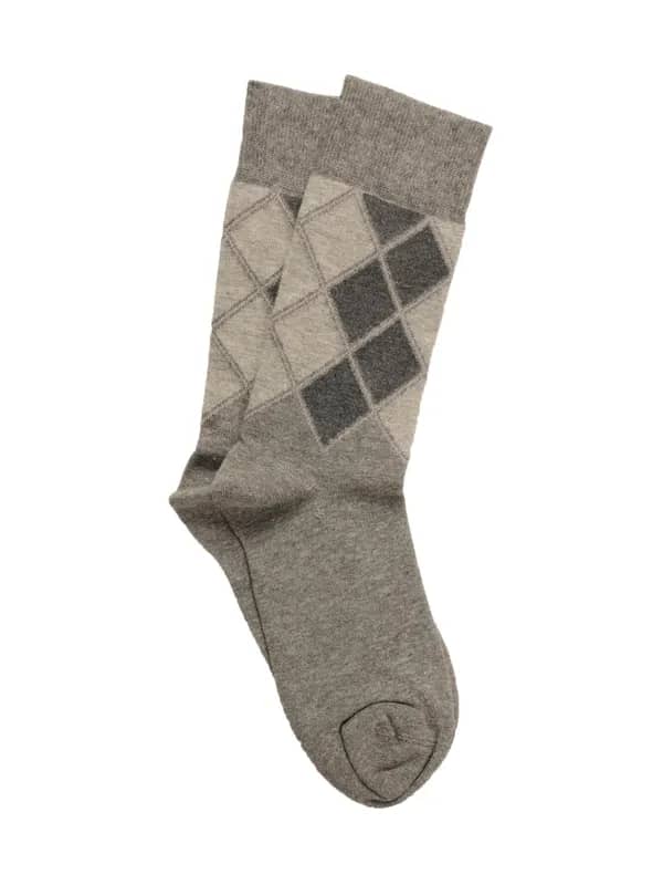 United Colors of Benetton Men Check Grey Socks