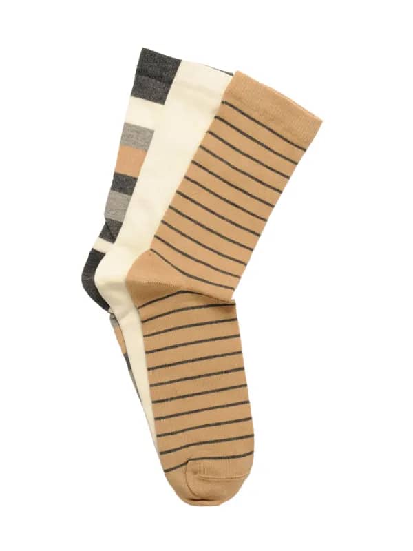 United Colors of Benetton Men Pack of 3 Cream Socks