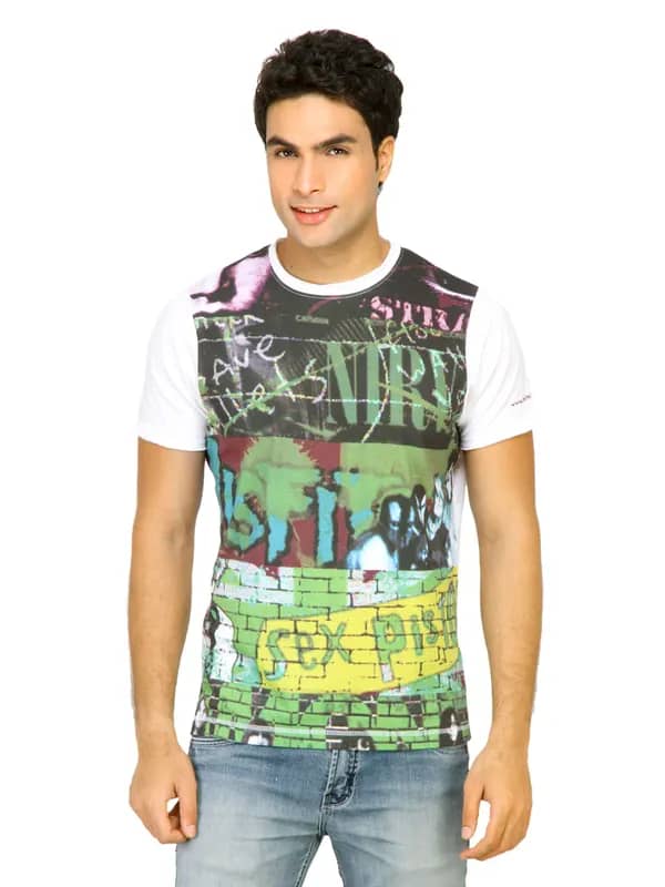 Probase Men Punk Green Tshirts