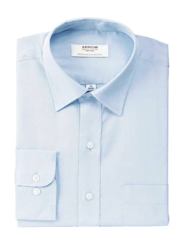 Arrow Men Solid Blue Shirts