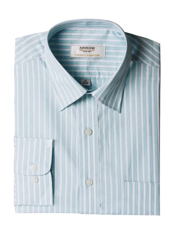 Arrow Men Stripes White Shirts