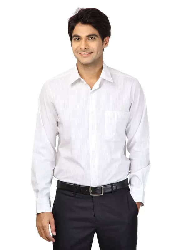 Arrow Men Stripes White Shirts