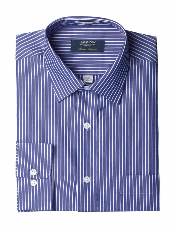 Arrow Men Stripes Blue Shirts