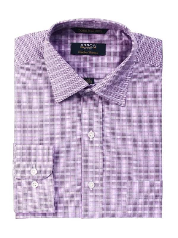 Arrow Men Check Purple Shirts