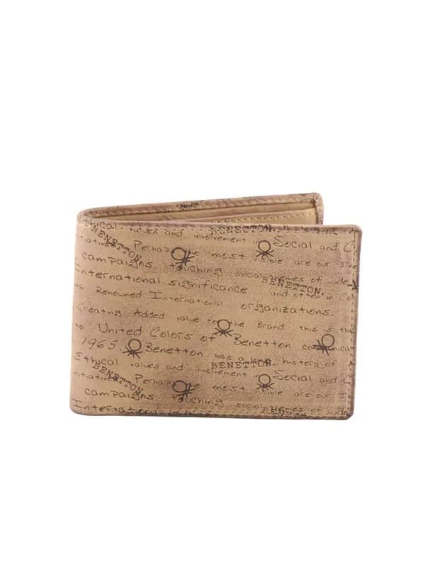 United Colors of Benetton Men Printed Beige Wallets