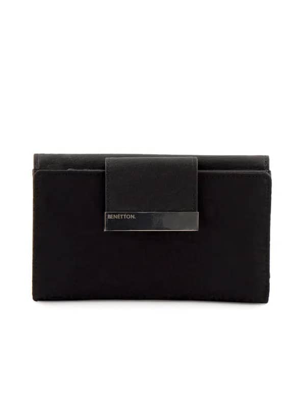 United Colors of Benetton Women Solid Black Wallets