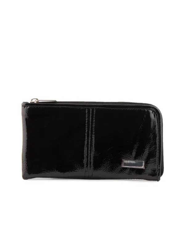 United Colors of Benetton Women Solid Black Wallets