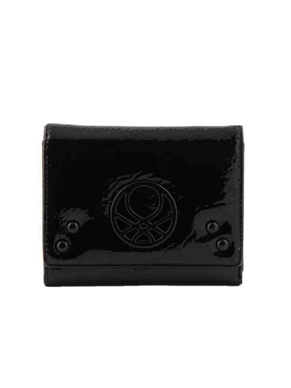 United Colors of Benetton Women Solid Black Wallets