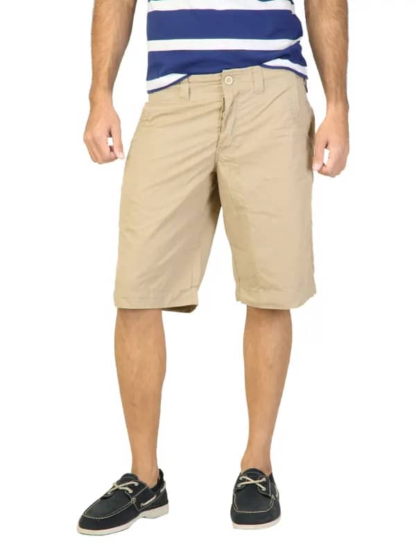 Status Quo Men Solid Beige Shorts