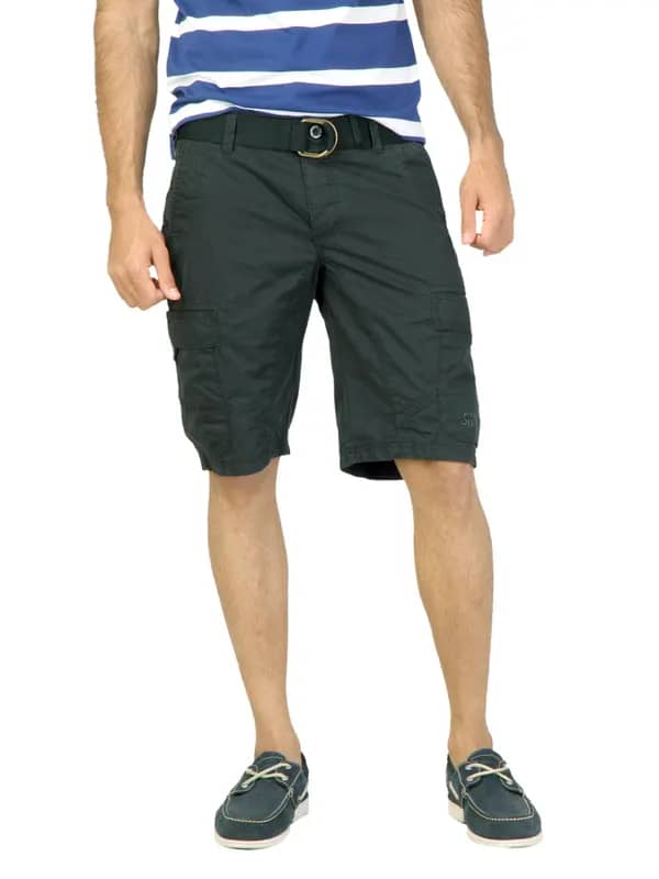Status Quo Men Solid Black Shorts