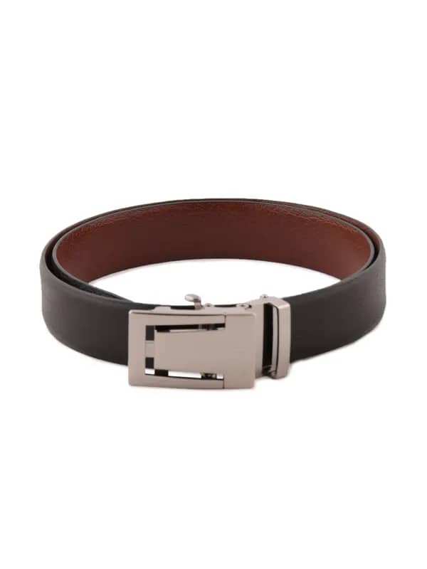 New Hide Men Solid Black Belts