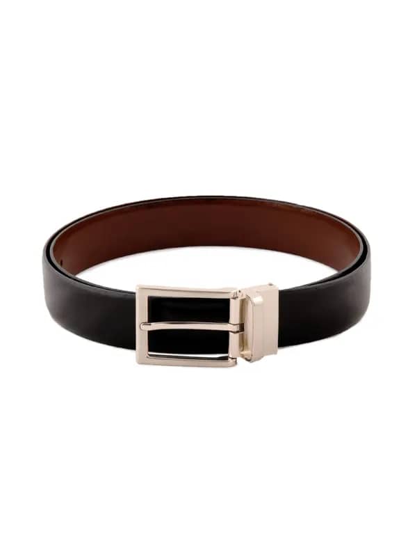 New Hide Men Solid Black Belts