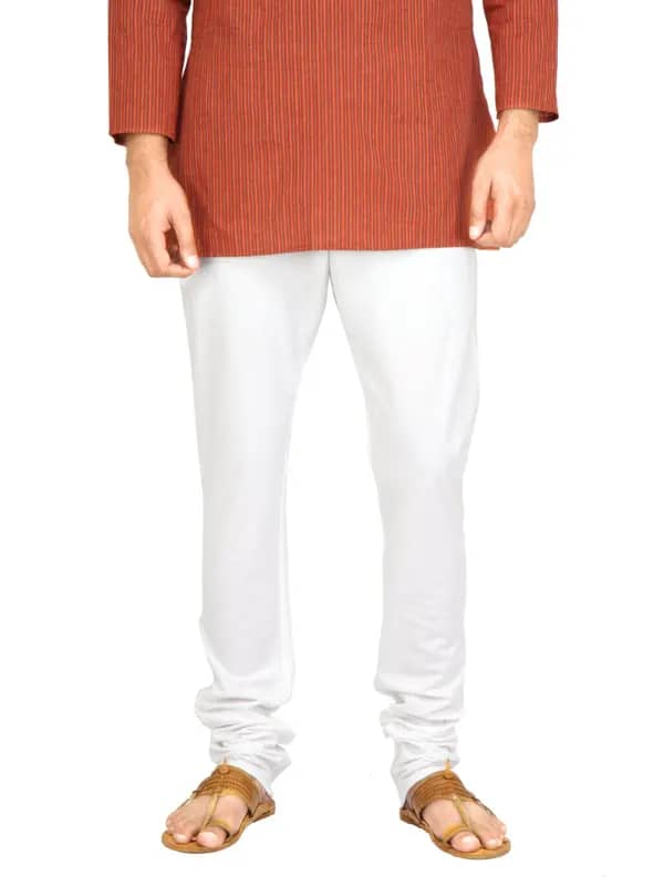 Mother Earth Men Solid White Churidar
