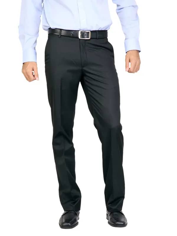 Arrow Men TR Finish Black Trousers
