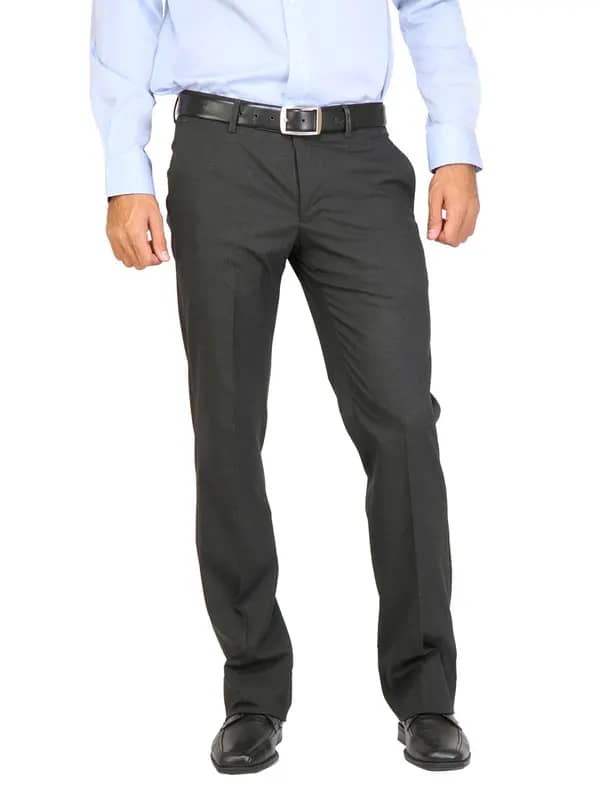 Arrow Men Solid Black Trousers