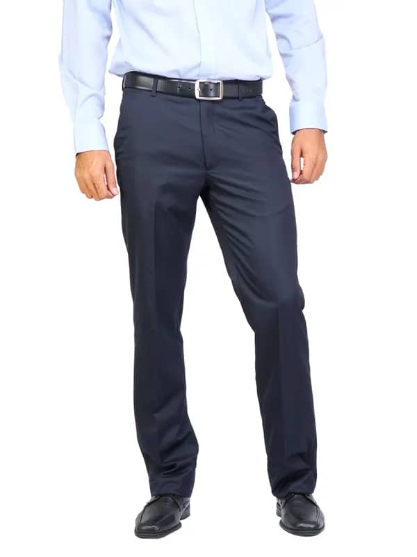 Arrow Men TR Finish Navy Blue Trousers