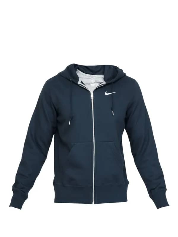 Nike Men Solid Navy Blue Sweatshirts