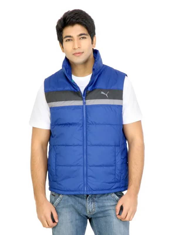 Puma Men Mens Active Padded Vest Blue Jackets