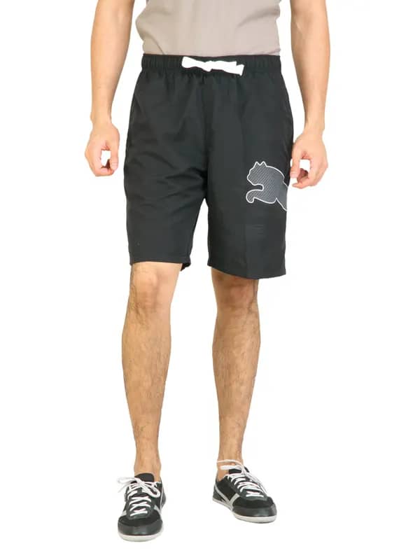 Puma Men Logo Bermuda Black Shorts