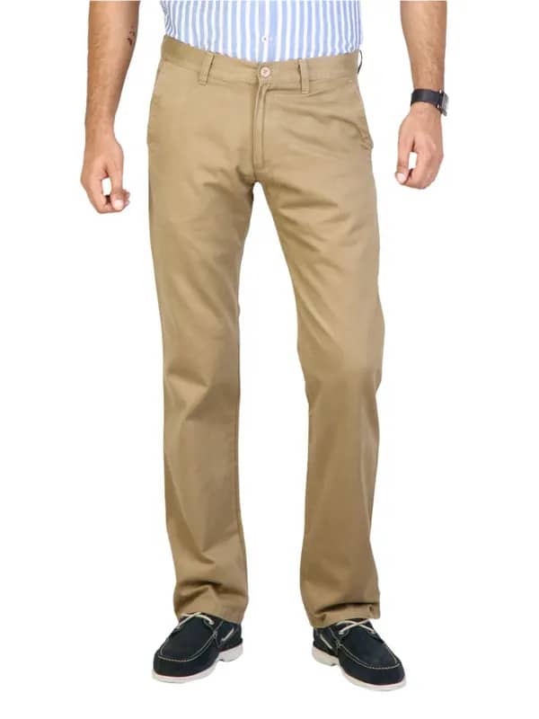 Highlander Men Classic Chinos Khaki Trousers