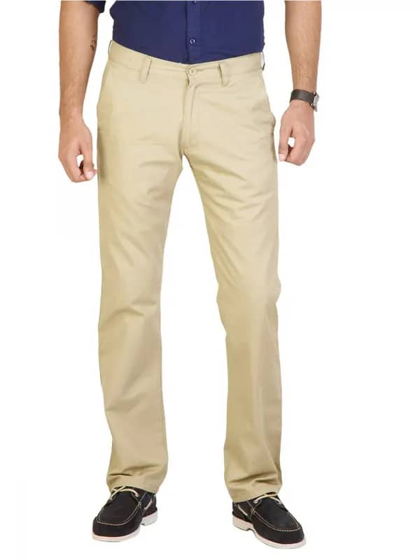 Highlander Men Classic Chinosdk.Cream Trousers