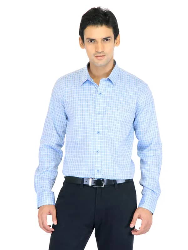 Black coffee Men Micheal Blue Slim Fit Shirt