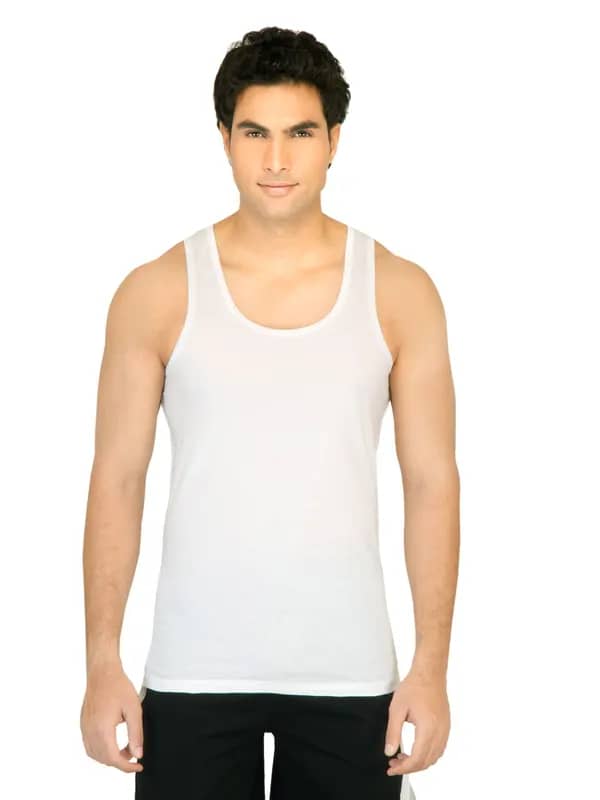 Facit Men Regular White Innerwear Vest