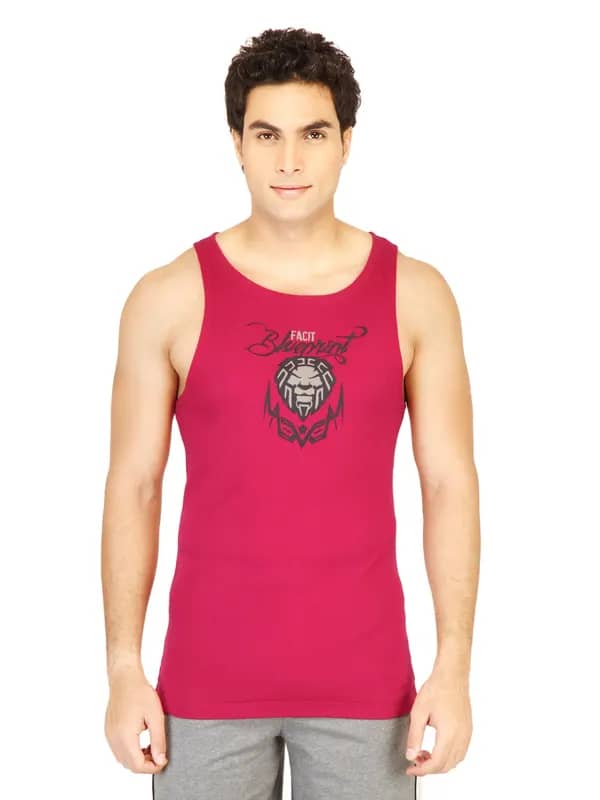 Facit Men Bicep Tee Red Innerwear Vest