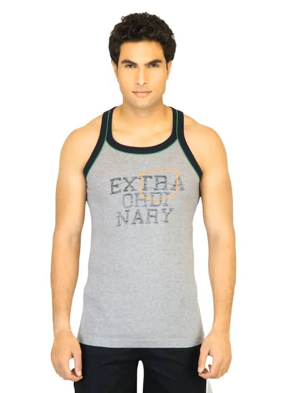 Facit Men Grey Innerwear Vest