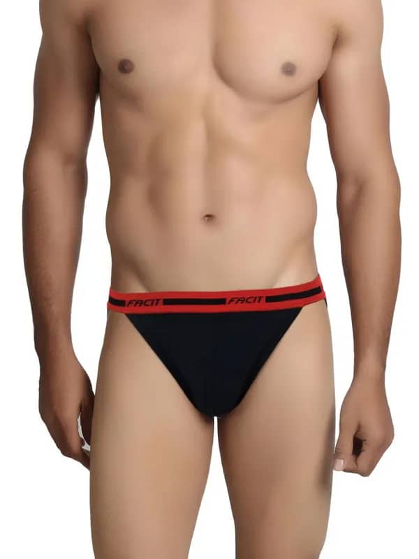 Facit Men Navy Blue String Bikini Briefs