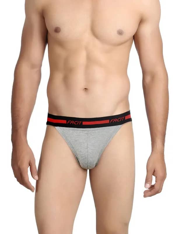 Facit Men Grey String Bikini Briefs