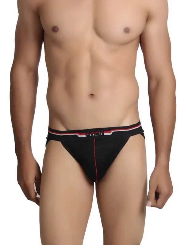 Facit Men Stringz Black Briefs
