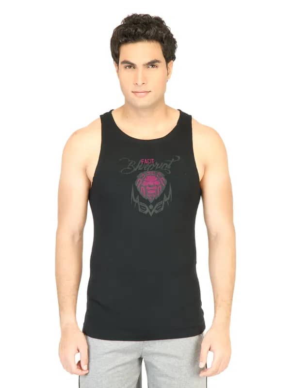 Facit Men Bicep Tee Black Innerwear Vests